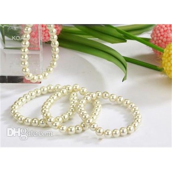 

bracelet lots pearl bulk bracelets fashion jewelry women white beige artificial faux jm002, Black
