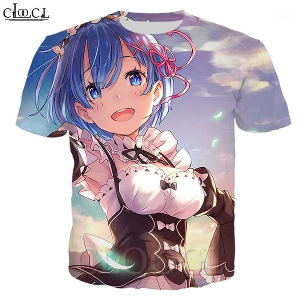 

men's t-shirts cloocl t-shirt zero rem anime men/women shirts 3d print pattern sweatshirts summer fashion sport 1, White;black