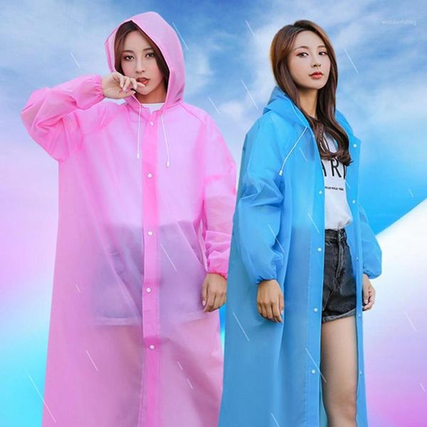 

new outdoor travel waterproof hooded drawstring raincoat jacket rainwear1