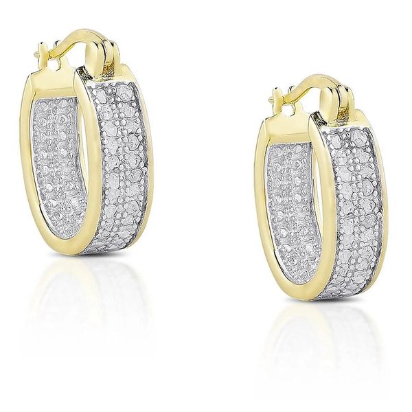 

hoop earrings for women simple classic style two row zircon 3 color party gift fashion jewelry kbe399, Golden;silver
