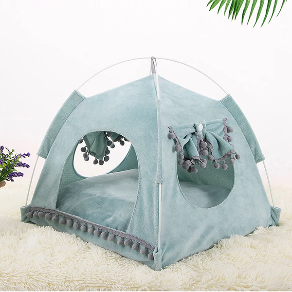 

sweet princess cat tent house pet cats bed portable foldable pet dog tent house breathable indoor mesh cat small dog tent house