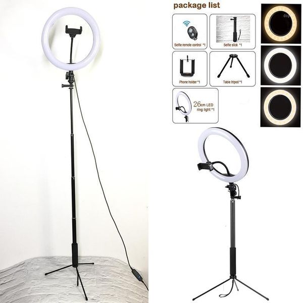 

ring light p with phone holder 3colors led usb plug with tripod for phone p1