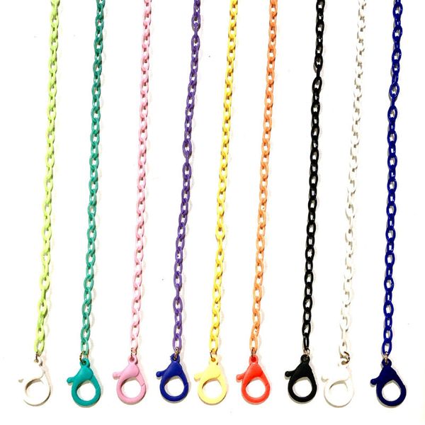 

color acrylic face adjustable lanyard for candy kids children anti-lost anti-drop mask hanging neck ropes dropshipping