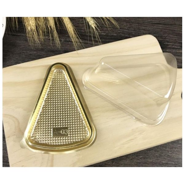 

new arrival plastic clear disposable cake box single individual 8 inch triangle cake boxes foo jllnsd yummy_shop