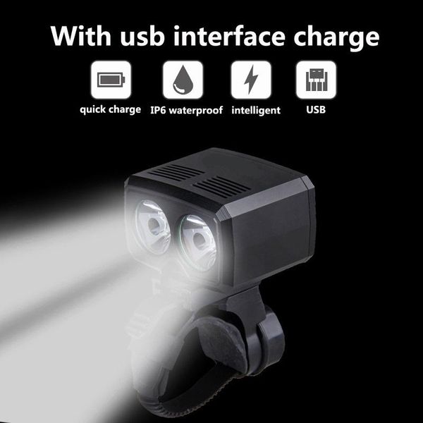 

usb rechargeable mini bike light powerful 1600lumens led bicycle headlight mtb road cycling safety led lamp