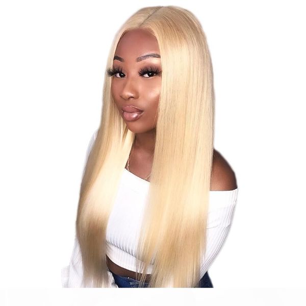 

613 blonde human hair wigs with baby hair peruvian straight full lace wigs lace front wigs glueless for women, Black;brown