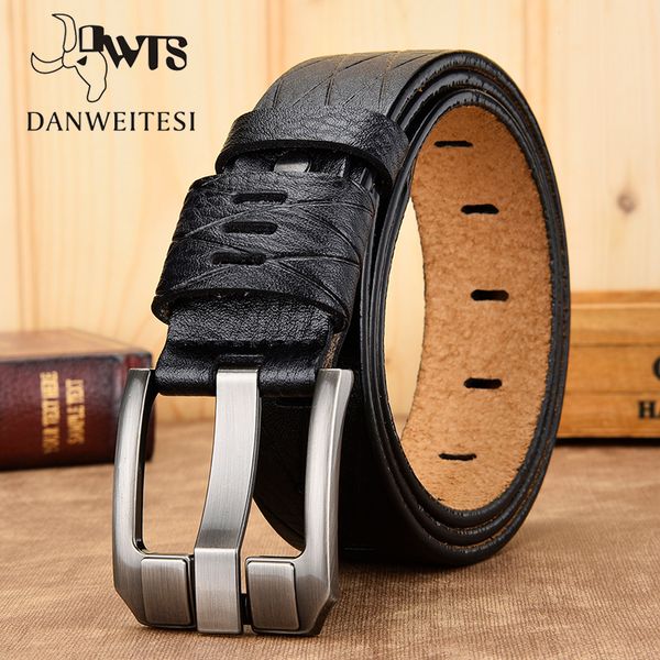 

[dwts]men belt genuine leather belt luxury designer belts male cowskin fashion strap male belts for men cowboy 201120, Black;brown