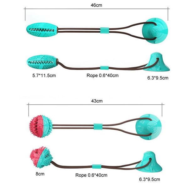 

rubber dog toys suction cup dog push toy ball pet tooth cleaning toothbrush rubber biting dog chew toys for dogs puppy q wmtpnj