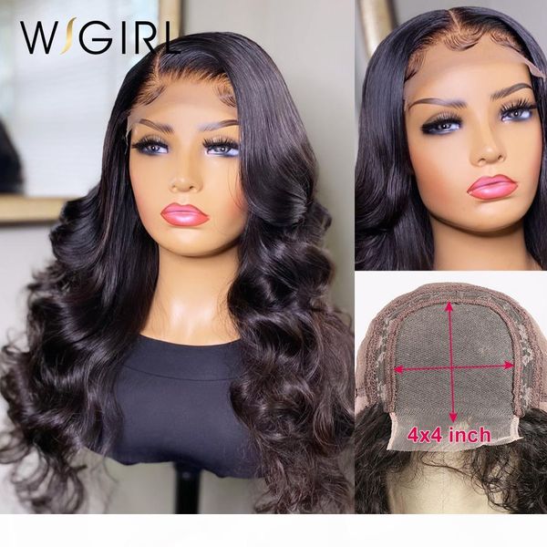 

wigirl 4x4 lace closure wigs human hair brazilian body wave lace wigs for black women pre plucked with baby hair full