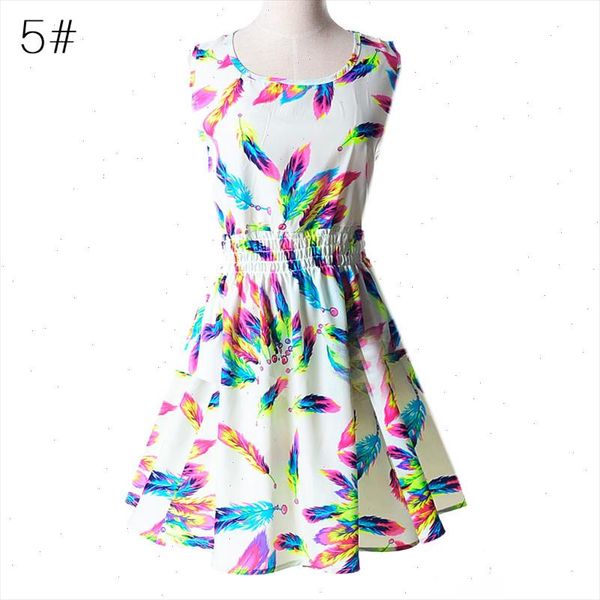 

woman beach dress summer boho print clothes sleeveless party dress casual short sundress plus size floral dress, Black;gray