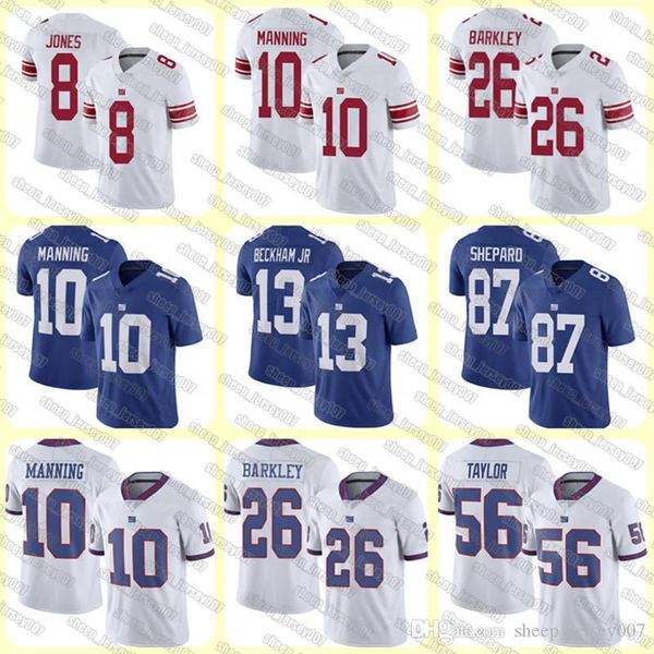 

26 saquon barkley нью-йорк гиганты 8 даниэль джонс 10 eli manning men 15 brandon marshall collins sterling 86 дариус слайтон футбол, Black;red