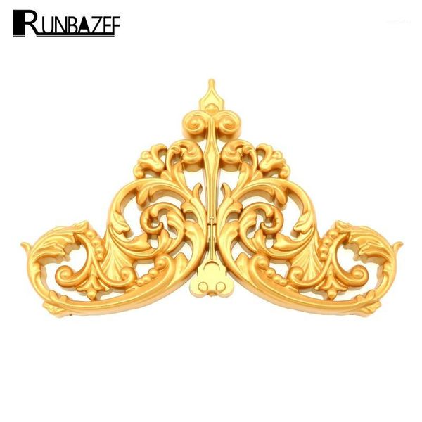 

decorative objects & figurines runbazef material condole line background wall furniture home decoration accessories carved flower figuri