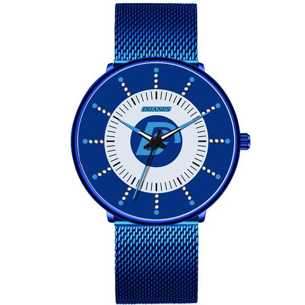 

dijanes fashion mens minimalist watches роскошные ультра тонкая часы мужчины бизнес стали сетка ремень кварцевые часы relogio masculino wmtu, Silver