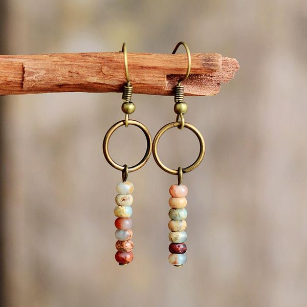 

womens earrings vintage natural stone dangle earrings designer bohemian earrings european ethnic jewelry dropshipping womens vintage wmtqpd, Golden