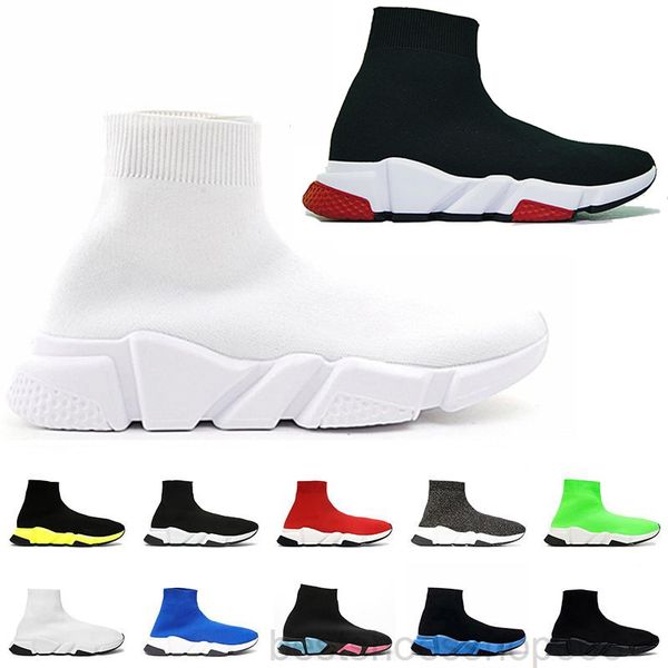 

designer sneakers speed trainer black red gypsophila triple black fashion flat sock boots casual shoes speed trainer runner with box lpo2, White;red