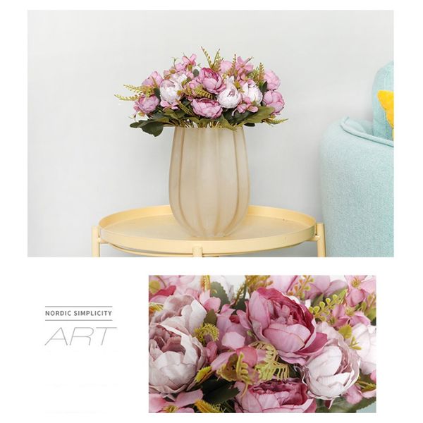 

5 голова букет пион искусственные цветы маленькие белые шелковые пионы поддельные цветы свадьба вечеринка украшения дома роза цветок розовый