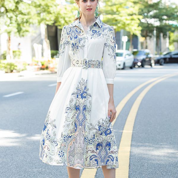 

2021 new fall of ethnic retro print gray temperament thin mid-length style middle glove in clothes for women z4dq, Black;gray