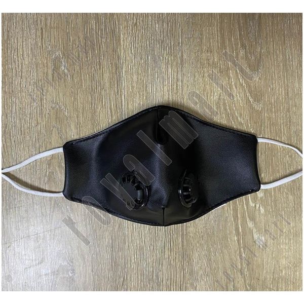 

valve with double breathing leather soft pu dustproof windproof cycling mask jllpel lajiaoyard