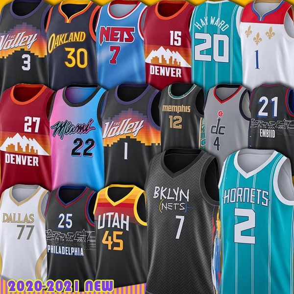 

devin nikola booker jokic stephen 30 curry wiseman basketball jersey jamal kevin murray durant luka donovan doncic mitchell anthony jerse, Black;red