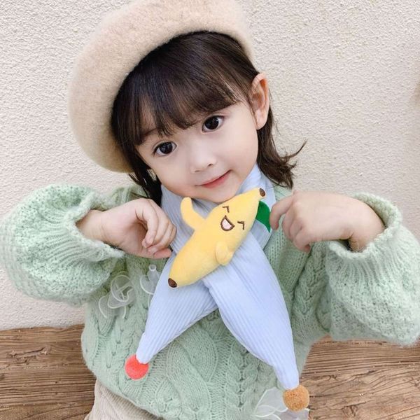 

neck autumn cashmere winter new children's fruit boys girls warm and comfortable baby scarf aedm, Red;brown