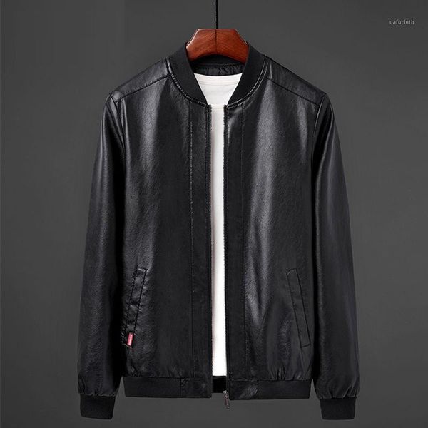 

mens leather jackets motorcycle jacket leather men classic bike cowboy jacket male plus velvet thick coats brand clothing1, Black