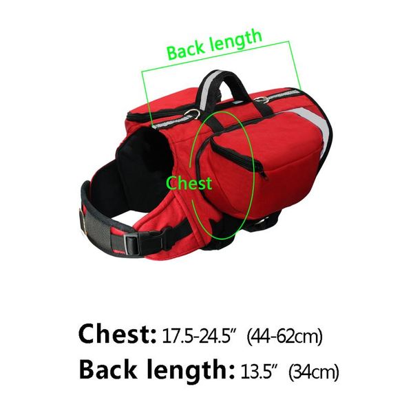 

dog backpack harness pet k9 hound outdoor vest harnesses travel camping hiking backpack saddle bag carrier for medium la sqcwab