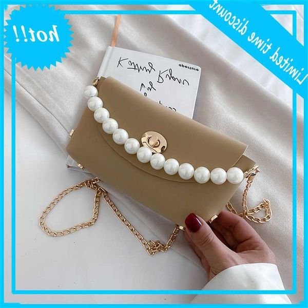 

pearl messenger hand summer bag, versatile chain bag 2020