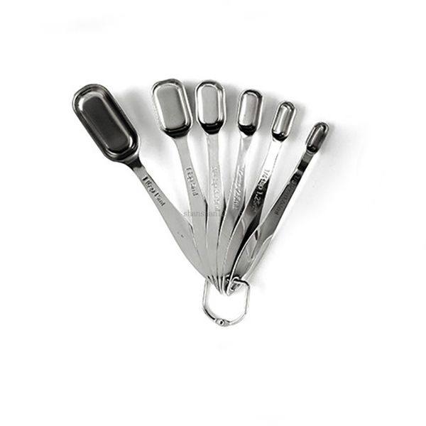 Home Medi￧￣o colheres conjunto empilh￡vel conjunto de a￧o inoxid￡vel seco e l￭quido ingredientes de cozinha cozinha ferramentas de cozinha