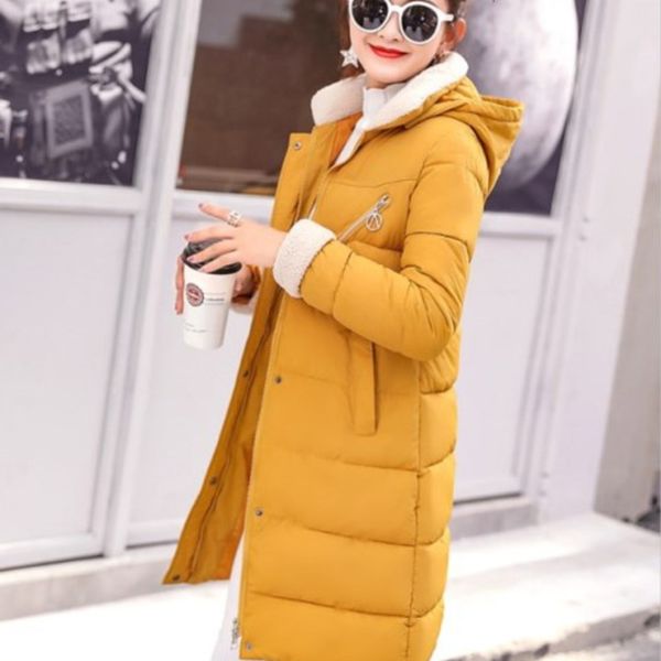 

plus size winter jacket women thick long women parkas hooded female outwear coat down cotton padded snow wear jacket km035, Black