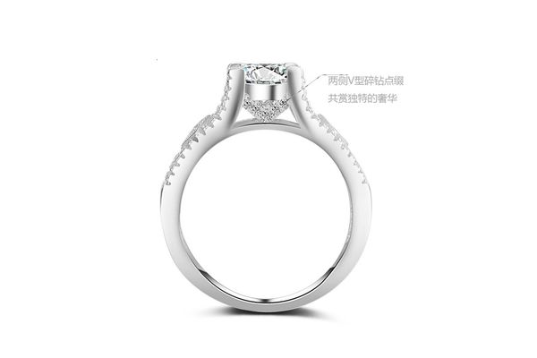 

Luxurys Designers Fashion Jz043 90 simulation women's ring proposal, Silver