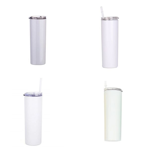 

stainless steel mugs plastic snore piece cover 20oz sublimation straight skinny blanks tumbler transparent lid water drinks cups domestic n2
