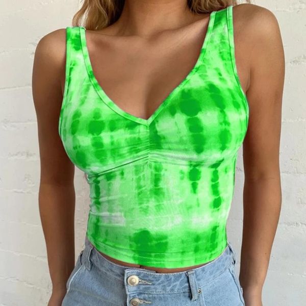 

2020 new summer v neck women's tank gradient sleeveless solid blouses slim backless feminina four colors, White