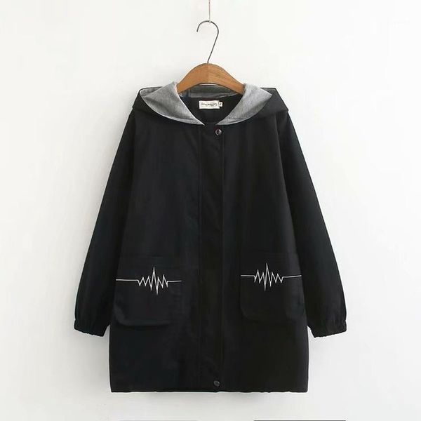 

plus size women's a-line coat autumn winter long sleeved office wear jacket folklore outwear1, Black;brown