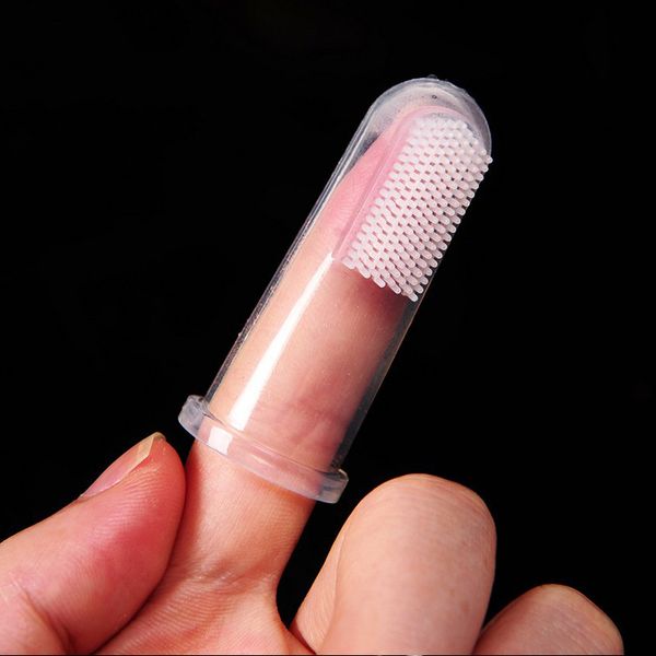

finger silica grade gel toothbrushes food toothbrush remove tartar for cat / pet products dog supplies dc786