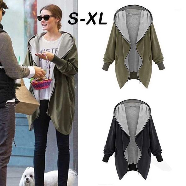 

women's jackets autumn fashion women casual jacket coats zipper up solid flight tunic long coat ladies outwear loose clothes 20211, Black;brown
