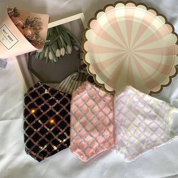 

sparkle blink jewel lace fashion party women for decoration dust sun washable face mask 4 n8dtb