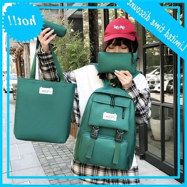 

fashionable 4-piece ins schoolbag for junior and senior high school students
