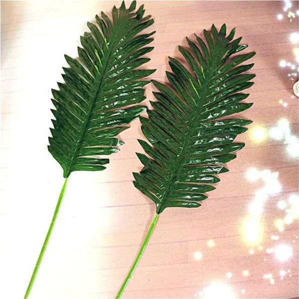 

10pcs artificial leaves simulation foliage plants fake palm tree leaf green/light green greenery floral arrangement accessory