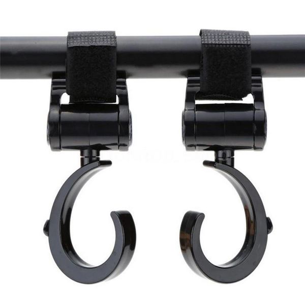 

stroller parts & accessories 2pcs/lot baby hooks rotate 360 degree diaper bag clips for cart carriage pram hanger