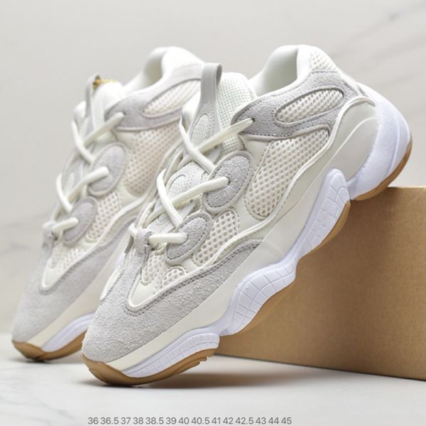 

selling kanye 500 reflective men women running shoes soft vision bone white black salt designer shoes sports sneakers