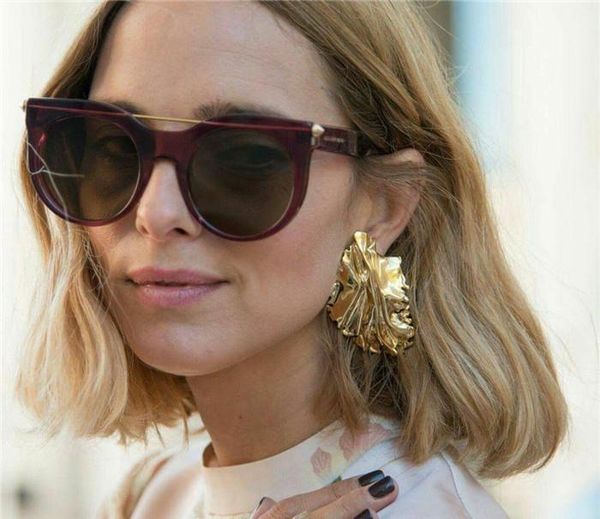 

19 style exaggerated brand gold color irregular square shiny metal big drop earrings women rhombus punk earrings party jewelry new lxdz03, Golden