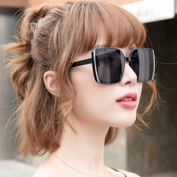 

new sunglasses women retro popular brand designer semi-metal oversized frame sun glasses eyewear, White;black