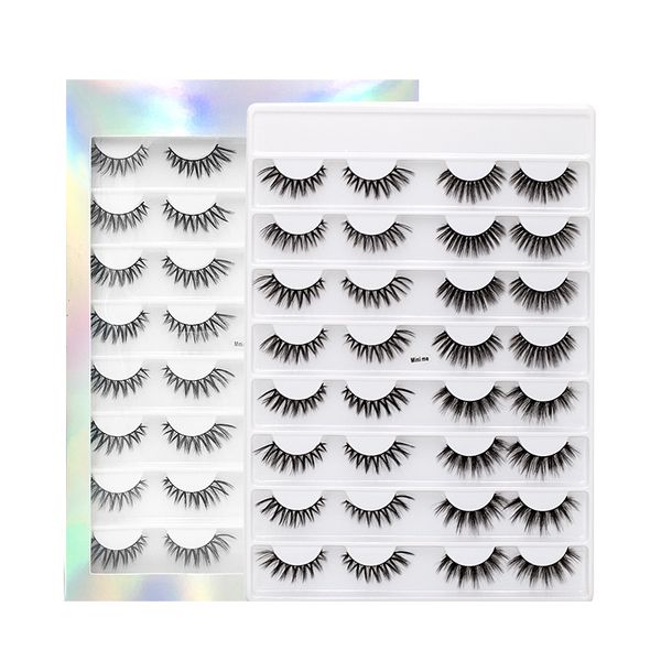 

epacket 16 pairs of 5d mink false eyelash lengthen bushy lashes thick fake eyelashes hardcover laser box