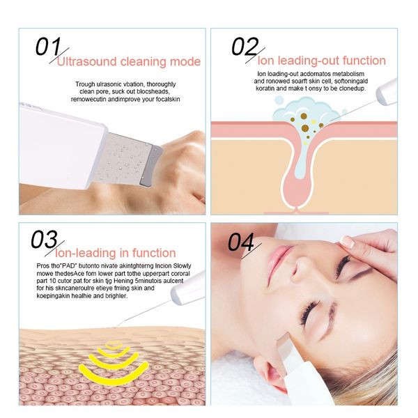 

ultrasonic skin scrubber deep face cleaning machine remove dirt blackhead reduce wrinkles and spots facial whitening lifting f bbyfoz