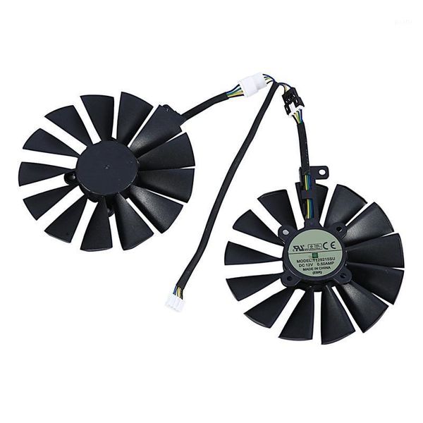 

dc12v 95mm t129215sm video card cooler image card cooling fan for asus strix rx470 rx570 rx580 gtx 1050ti gtx1070ti 4pin 13 blad1
