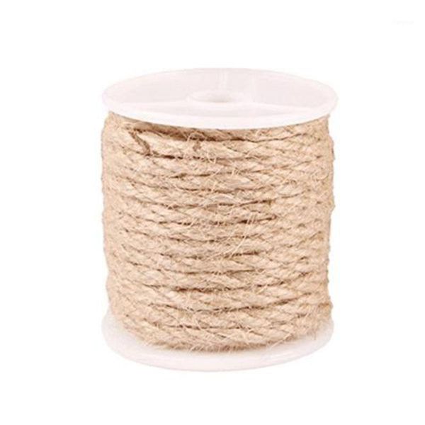 

10m jute rope burlap twine rope natural cord string craft diy decoration1, Black;white