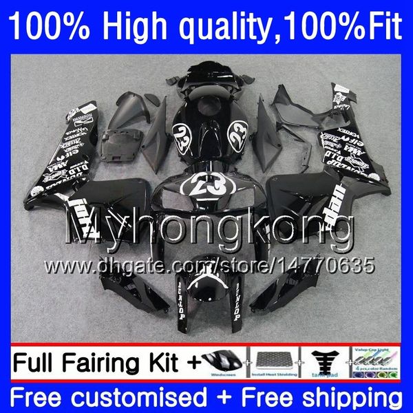 100% adatto per HONDA CBR600F5 CBR600 RR CBR600RR 05 48HM.234 CBR 600RR CBR 600 CC RR 600CC Bianco nero F5 05 06 2005 2006 Carene iniezione