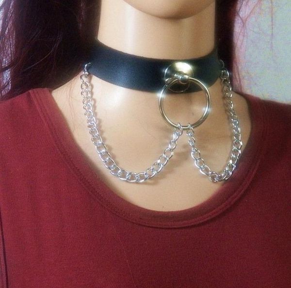 

chains punk dark street dance collar fashion trend w clavicle chain jewelry necklace, Silver
