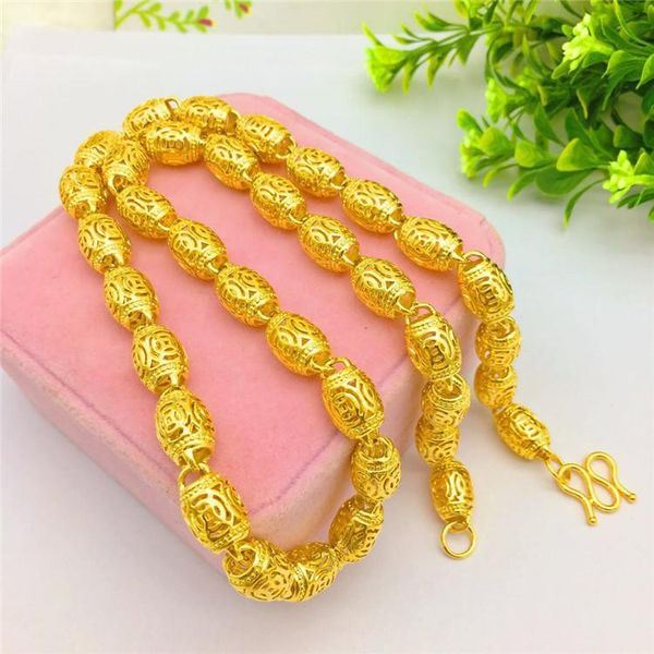 

luxury fashion 14k gold necklace for men's wedding engagement jewelry delicate bead chain necklace anniversary jewelry gifts, Silver