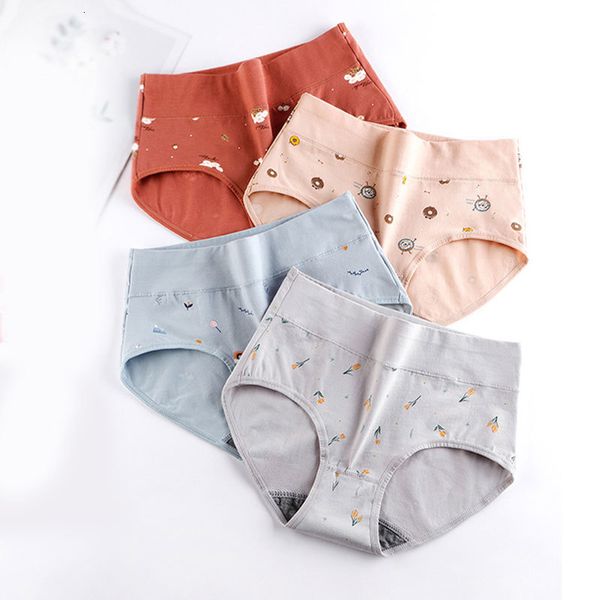 

women's briefs sweet comfort cotton breathable lingerie panties under floral mid waist seamless underwear, Black;pink